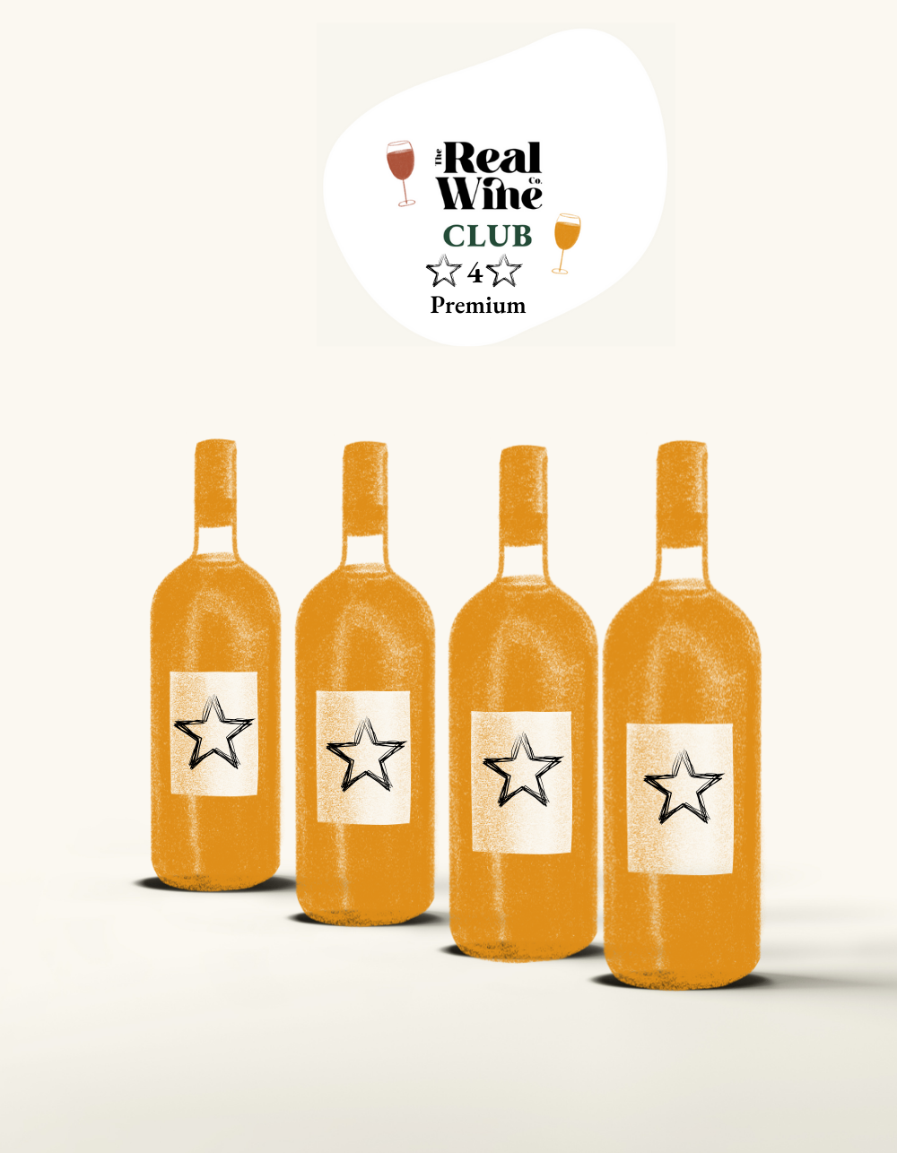 Real Wine Club, Premium White Case, 4 bottles