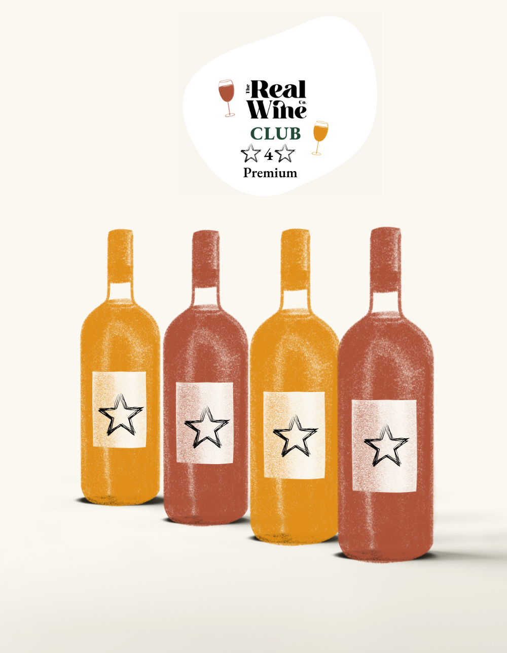 Real Wine Club, Premium Mixed Case, 4 bottles